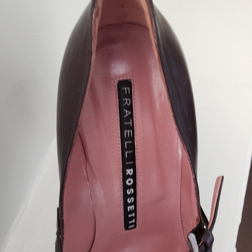FRATELLI ROSSETI CHOCOLATE BROWN DOUBLE STRAP MARY - Picture 4 of 8